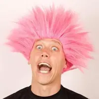 Faram Pruik Electric shock roze