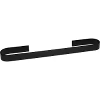 QUVIO Handdoekhouder platte stang met ronding - 45 cm - Zwart