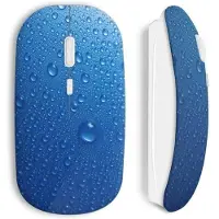 MANIACASE Draadloze muis - - Waterdruppels - USB wifi - Compatibel met Mac en PC - Blauwe kleur