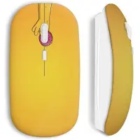 MANIACASE Draadloze Muis - - Shrek - Geel - Inclusief wifi USB-stick - Compatibel met Mac en PC
