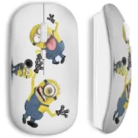 MANIACASE Draadloze Muis - Minion - Gek - USB Wifi - Compatibel met Mac en PC - Wit