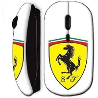 MANIACASE Draadloze Muis Ferrari Logo Zwart