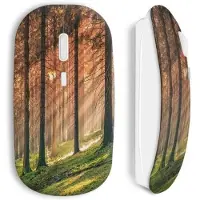 MANIACASE Draadloze Muis - - Rode Bos - Inclusief wifi USB-stick - Compatibel met Mac en PC - Rood