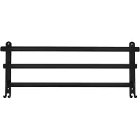 QUVIO Handdoekenrek - Met 3 stangen - RVS - Zwart