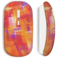 MANIACASE Draadloze muis - Pixel - Oranje - Inclusief USB WiFi-sleutel - Compatibel met Mac en PC - Modern design