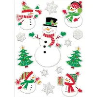 Amscan Wand- En Raamdecoratie Sneeuwpop Vinyl Wit/groen/rood