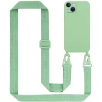 Cadorabo TPU Cover Mobiele Telefoon Ketting Vloeistof (iPhone 13), Smartphonehoes, Groen