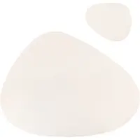 Krumble Placemat en onderzetter set - PU Leer - Wit