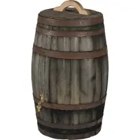 Vatenhandel Stijf Regenton 100 liter oud met vulgat in deksel en messing
