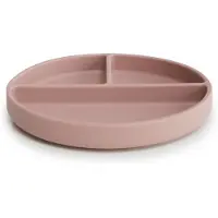 Mushie Bord Siliconen 3-vaks Blush