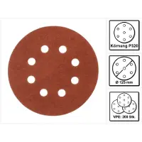 Makita Schleifpapier Klett 125 mm K 320 200 Stk. ( 4x P-43692 ) für DBO BO DCW DWE GEX PEX SXE BOS