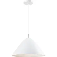 QUVIO Hanglamp retro - Hoed design - D 40 cm - Wit