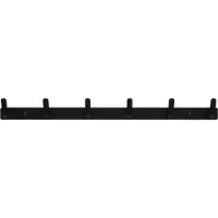 QUVIO Wandkapstok - 6 haken - Aluminium - Zwart