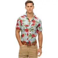Superdry Overhemd 'Hawaiian' lichtblauw / lichtgroen / rood / bourgogne