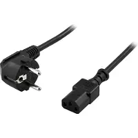 Deltaco DEL-109 - 2 m - CEE7/7 - C13-Koppler - 250 V - 10 A - Schwarz