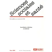 John Libbey Eurotext Revue Sciences Sociales et Santé Vol. 26 n°1 Mars 2008