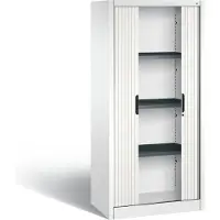 C+P Omnispace rolluikkast, 4 OH, afsluitbaar, B 800 x D 420 x H 1660 mm, staal/kunststof, verkeerswit