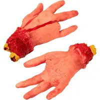 Catsson Int Group LTD Widmann - Afgehakte Hand Met Afgesneden Vinger Horrific - Beige - Halloween - Verkleedkleding