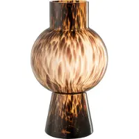 J-Line vaas bol stip glas large 25x25x46cm