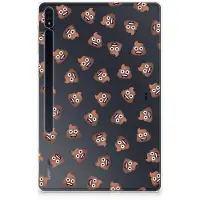 B2Ctelecom Hippe Hoes voor Samsung Galaxy Tab S7 Plus | S8 Plus Poep Emojis