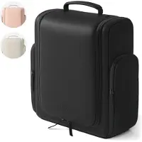 Onyx Toilettas Zwart - Make Up Tasje - Cosmetica Organizer - Make-Up Spiegel - Hangbaar - Dames en Heren - Maat: L