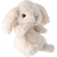 Bukowski Bears pluche konijn knuffeldier - wit - zittend - 15 cm - Knuffel huisdieren