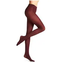 Falke Pure Matt eenkleurig materiaal ondoorzichtig 50 DEN panty dames rood - maat L