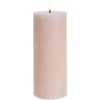 Uyuni Led kaars | Beige | Rustiek | 7,8x20 cm