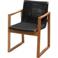 Cane-Line Endless armstoel Dark grey, teakframe