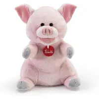 Trudi - Puppets Handpop Varken 26 cm - Handgemaakt in Italie - Zacht pluche - Knuffeldier voor jongens en meisjes - Roze - 16,5x26x16 cm maat S