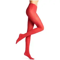 Falke Pure Matt eenkleurig materiaal ondoorzichtig 50 DEN panty dames rood - maat XL