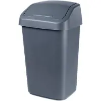 Orthex afvalbak met swingdeksel, 10 liter, donkergrijs