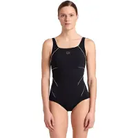 Arena Dames Badpak Jewel One Piece Low C Cup R Zwart Wit