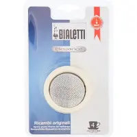 Bialetti Dichting en filterplaat voor roestvrij stalen moka koffiepotten voor 4 kopjes