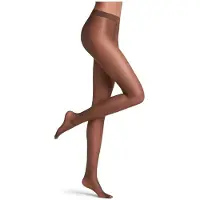Falke Pure Matt eenkleurig materiaal transparant 20 DEN panty dames bruin - maat L