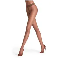 Falke Shelina eenkleurig materiaal transparant 12 DEN panty dames bruin - maat XL