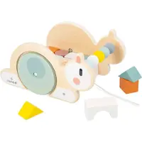 Janod - Sweet Cocoon - Houten trekfiguur - Slak met blokken