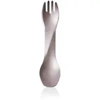 Human Gear - herbruikbaar - lichtgewicht - Bestek - Spork - GoBites Ti-Uno - Titanium - campingbestek