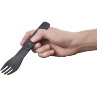 Human Gear - GoBites DUO Click - Herbruikbaar - lichtgewicht - Bestek - Gray - campingbestek