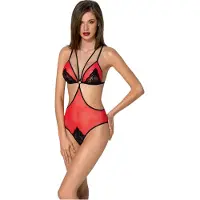 Passion Passie Pioen - body met zijuitsnijding (rood)