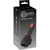 Rebel - penistop vibrator met 2 motoren - oplaadbaar - zwart