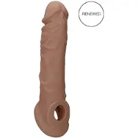 Realrock - penis sleeve - 21 cm - donker huidskleur