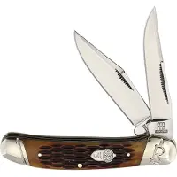 Rough Ryder Copperhead Amber Jigged Bone
