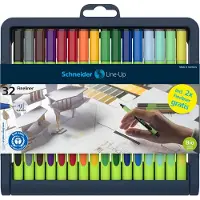 Schneider Electric fineliner - Line-Up - lijnbreedte 0,4mm - assorti 32 stuks incl. 2x gratis Line-Up touch - S-191091