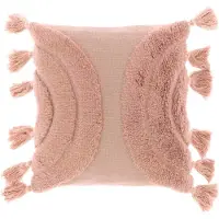 Unique living kussen Brody roze 45x45cm roze Katoen Sierkussen