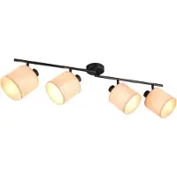 REALITY IMPORT 4 Lichts Plafondlamp Aimee Met Creme Kappen