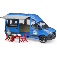 BRUDER 02684 MB Sprinter Camper met Bestuurder en Accessoires