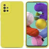 Cadorabo Hoesje voor Samsung Galaxy A51 4G / M40s in TPU Fluid LM162 Style (M40S), Smartphonehoes, Geel