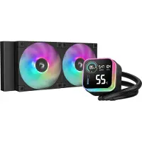 DeepCool LQ240 - Vloeistofkoelsysteem processor - Afmeting radiator: 240mm - voor Intel LGA: 1851, 1700, 1200, 115x - AMD AM5, AM4 - 2x FD12 ARGB Fans - zwart