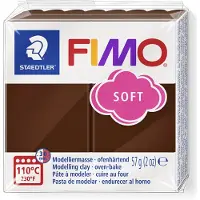 Fimo soft 8020 - ovenhardende boetseerklei - standaard blokje 57g - Chocolade